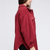 Fleece Buttoned Down Oversized Jacket - Crazy Like a Daisy Boutique