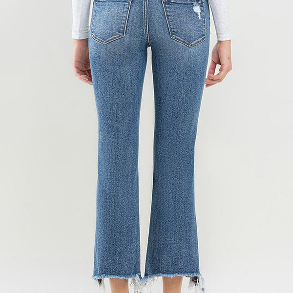 Lovervet Mid Rise Frayed Hem Jeans