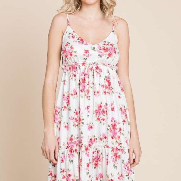 Culture Code Full Size Floral Frill Cami Dress