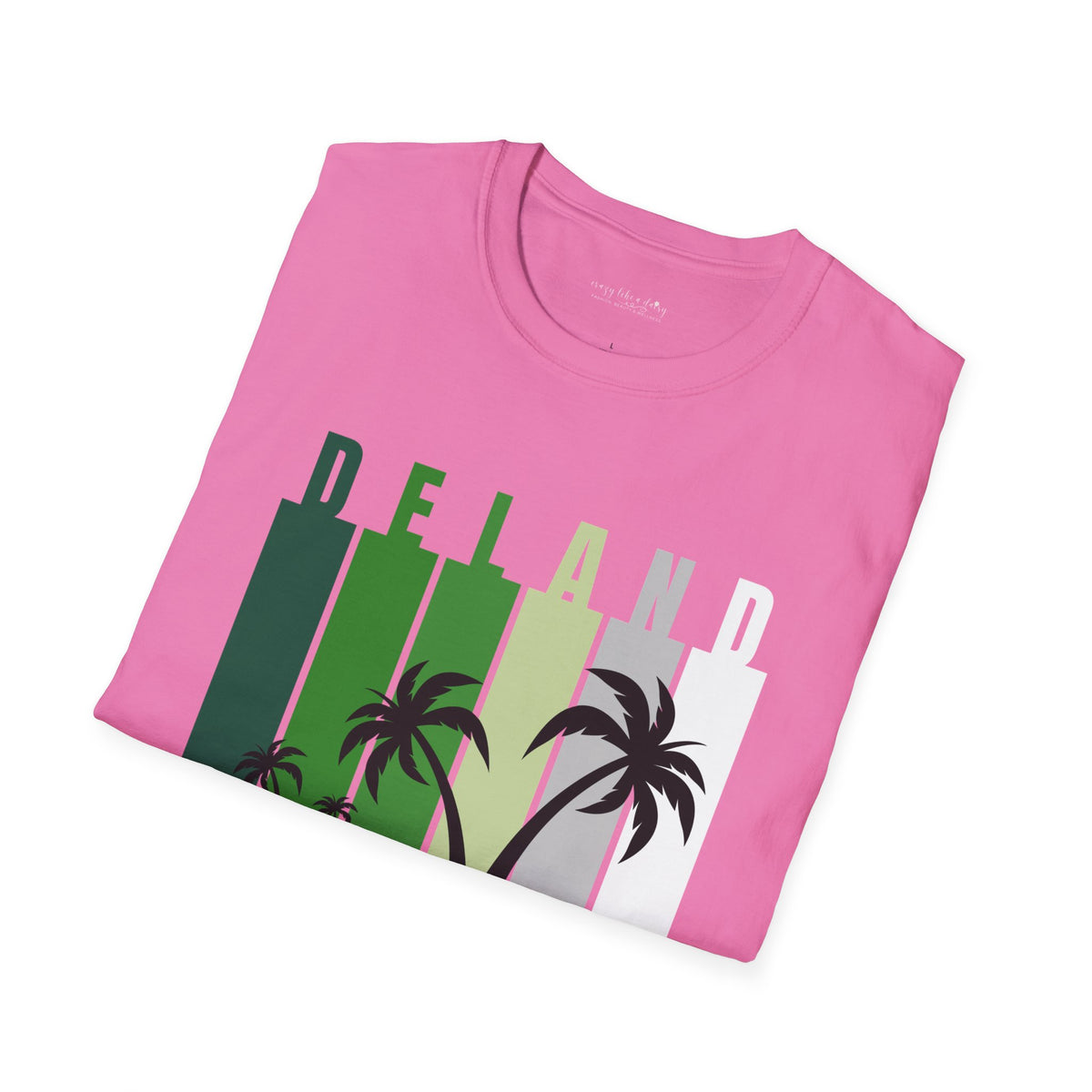 Custom COLLEGE TOWN Palm Trees - Softstyle T-Shirt