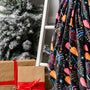 Holiday Fleece Blanket in Neon Trees