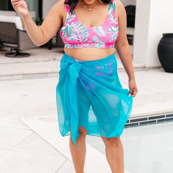 Wrapped In Summer Versatile Swim Cover in Teal