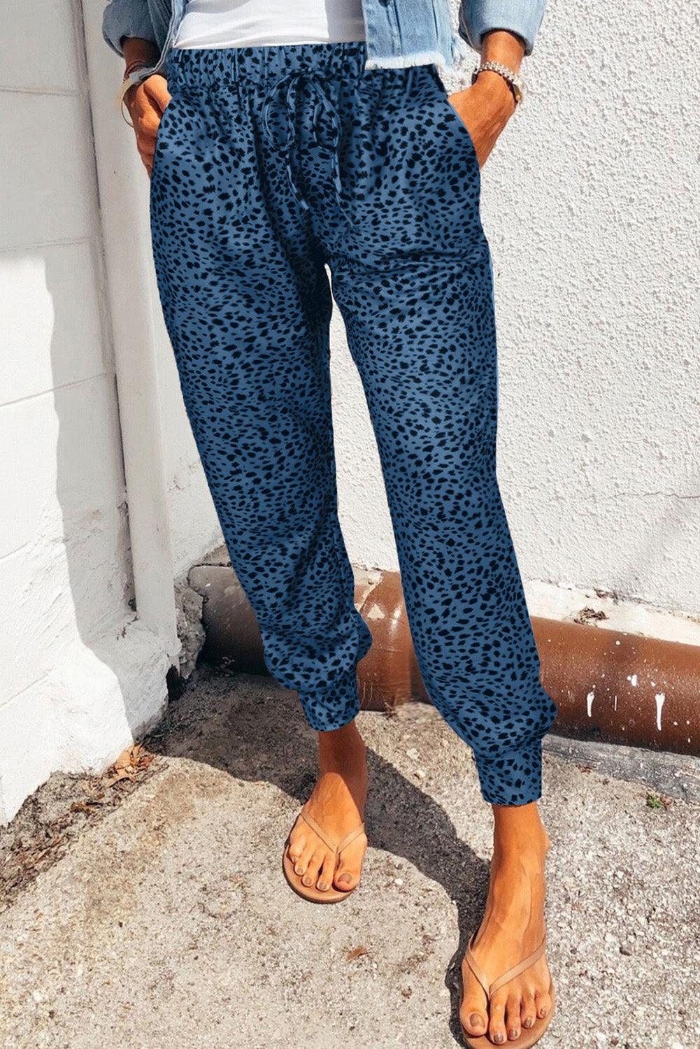 Leopard Print Joggers with Pockets - Crazy Like a Daisy Boutique
