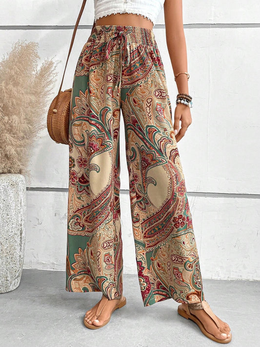 Printed Wide Leg Pants - Crazy Like a Daisy Boutique #