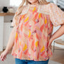 Day Dreamer Mixed Floral Top in Mauve
