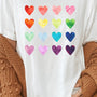 Watercolor Rainbow Heart PLUS SIZE Graphic Tee