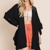 Wide sleeves ruffle kimono KRT1650-1 - Crazy Like a Daisy Boutique