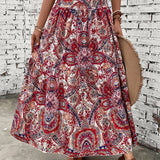 Printed Elastic Waist Maxi Skirt - Crazy Like a Daisy Boutique #