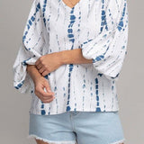 V neck top with balloon sleeve - Crazy Like a Daisy Boutique