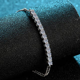 Moissanite Sterling Silver Bracelet - Crazy Like a Daisy Boutique