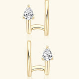 Moissanite 925 Sterling Silver Cuff Earrings - Crazy Like a Daisy Boutique #