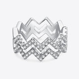 Moissanite Zigzag Stacking Rings - Crazy Like a Daisy Boutique