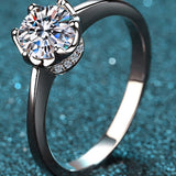 Moissanite Solitaire Ring 1 Carat - Crazy Like a Daisy Boutique