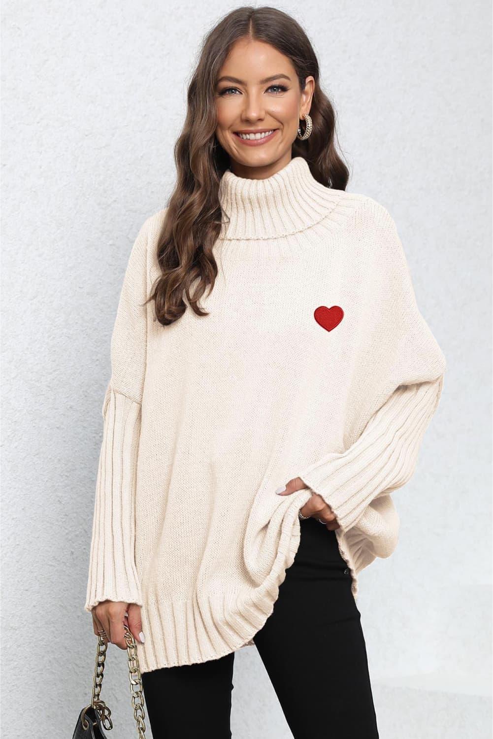 Turtle Neck Long Sleeve Ribbed Sweater - Crazy Like a Daisy Boutique
