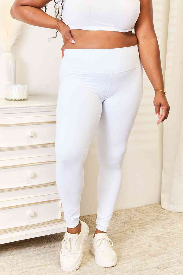 Double Take Wide Waistband Sports Leggings - Crazy Like a Daisy Boutique #