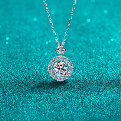 1 Carat Moissanite 925 Sterling Silver Necklace - Crazy Like a Daisy Boutique