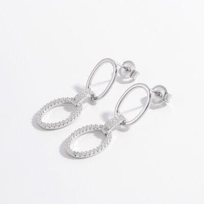 Zircon 925 Sterling Silver Dangle Earrings - Crazy Like a Daisy Boutique #