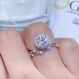 1 Carat Moissanite Platinum-Plated Ring - Crazy Like a Daisy Boutique #