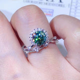 1 Carat Moissanite Platinum-Plated Ring - Crazy Like a Daisy Boutique #