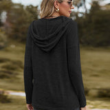 Dropped Shoulder Hooded Blouse - Crazy Like a Daisy Boutique