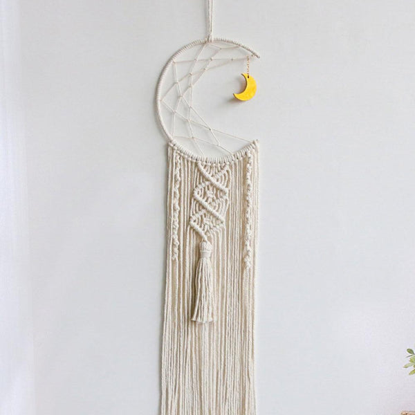 Bohemian Hand-Woven Moon Macrame Wall Hanging - Crazy Like a Daisy Boutique