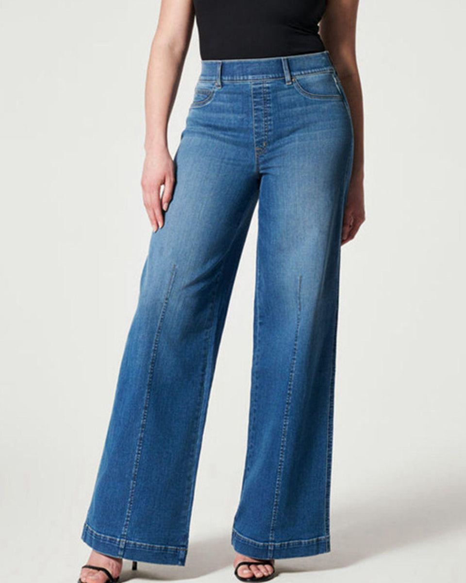 Wide Leg Long Jeans - Crazy Like a Daisy Boutique