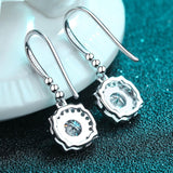 Moissanite Hook Earrings Sterling Silver - Crazy Like a Daisy Boutique