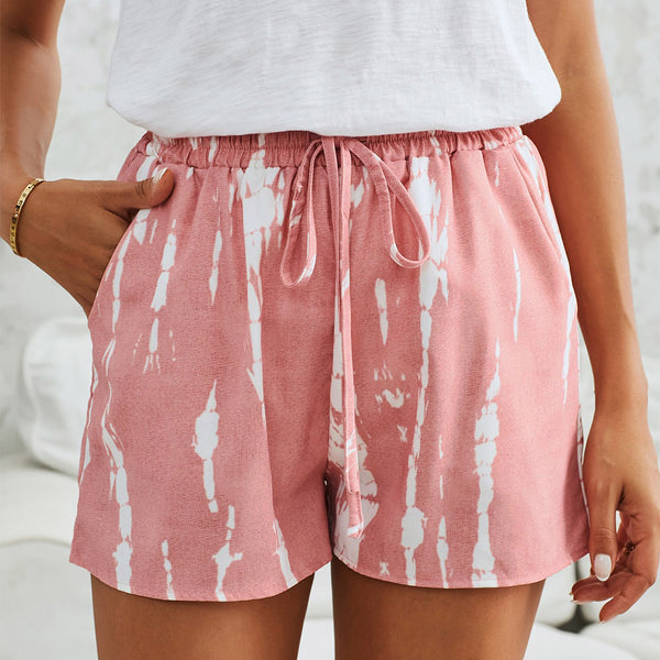 Tie-Dye Drawstring Waist Shorts with Pockets - Crazy Like a Daisy Boutique #