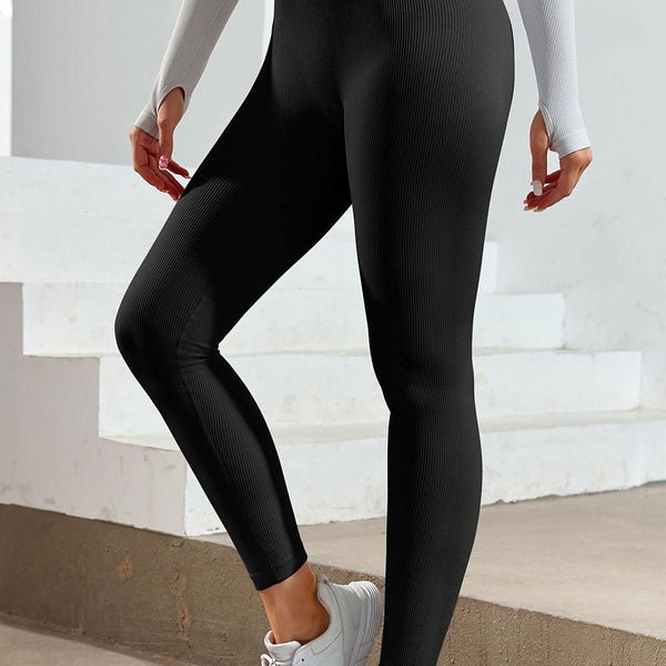 Wide Waistband Sports Leggings - Crazy Like a Daisy Boutique