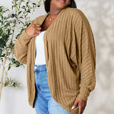 Basic Bae Full Size Ribbed Cocoon Cardigan - Crazy Like a Daisy Boutique