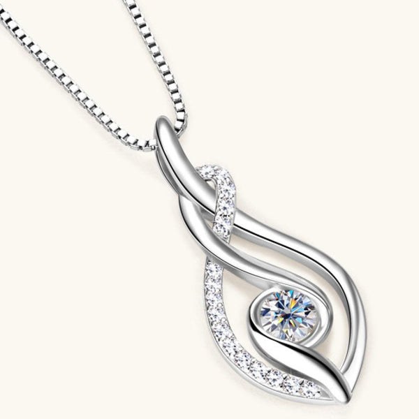 Moissanite 925 Sterling Silver Necklace - Crazy Like a Daisy Boutique