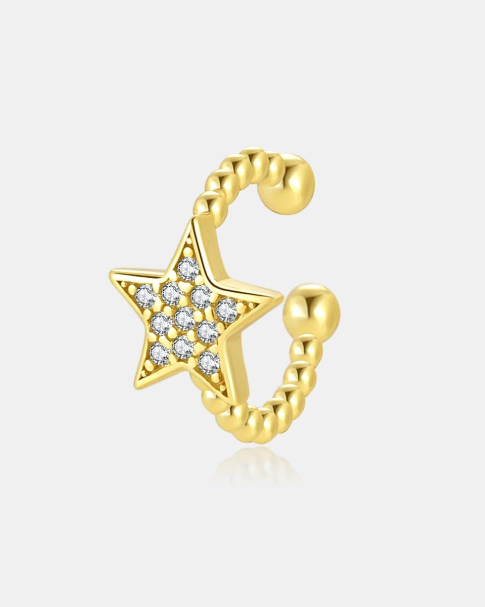 Inlaid Zircon Star Single Cuff Earring - Crazy Like a Daisy Boutique