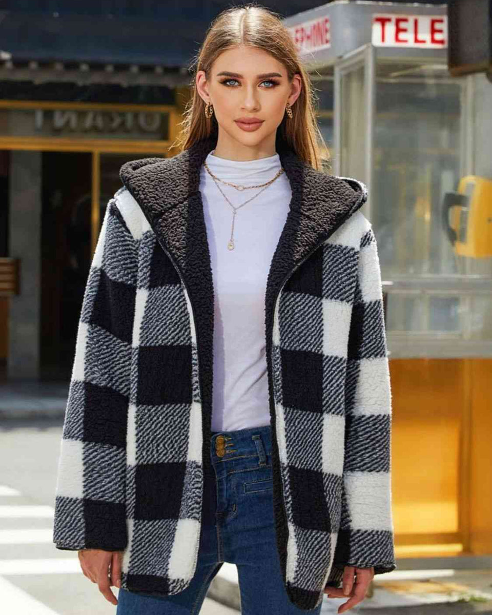 Two-Side Wear Hooded Coat