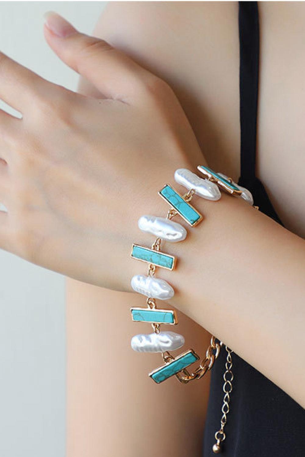 Turquoise Alloy Bracelet - Crazy Like a Daisy Boutique #