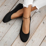 Round Toe Knit Ballet Flats - Crazy Like a Daisy Boutique