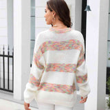 Striped Drop Shoulder Sweater - Crazy Like a Daisy Boutique #