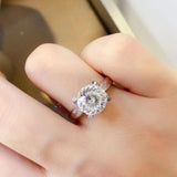 2 Carat Moissanite 925 Sterling Silver Ring - Crazy Like a Daisy Boutique