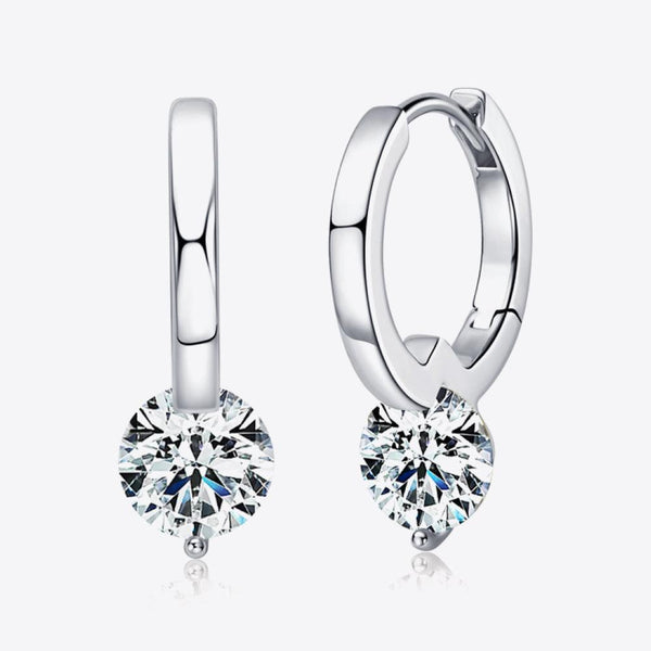 2 Carat Moissanite 925 Sterling Silver Drop Earrings - Crazy Like a Daisy Boutique #