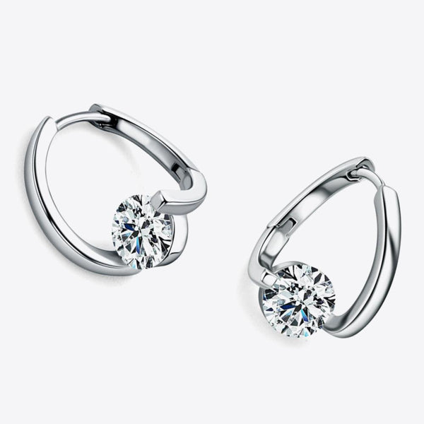 2 Carat Moissanite 925 Sterling Silver Heart Earrings - Crazy Like a Daisy Boutique #