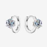 2 Carat Moissanite 925 Sterling Silver Huggie Earrings - Crazy Like a Daisy Boutique