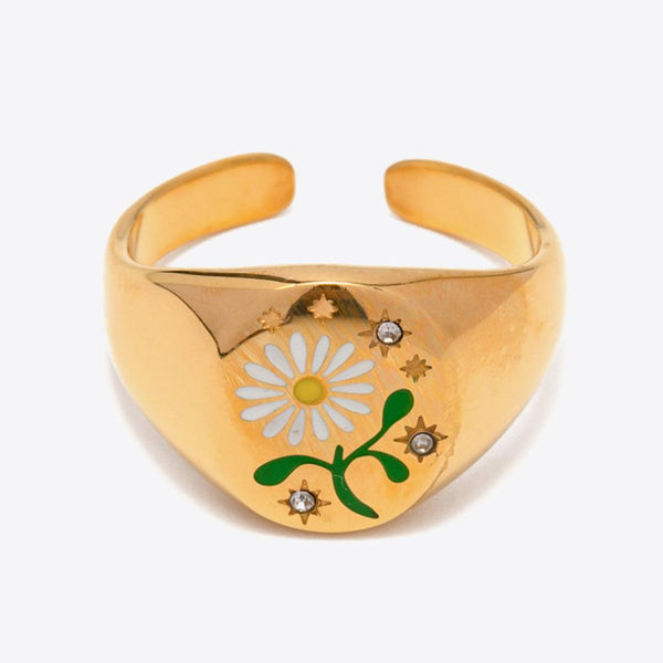 18k Gold-plated Daisy Ring - Crazy Like a Daisy Boutique #