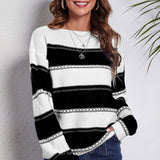 Striped Boat Neck Dropped Shoulder Sweater - Crazy Like a Daisy Boutique #