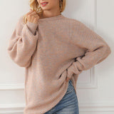 Round Neck Drop Shoulder Sweater - Crazy Like a Daisy Boutique #