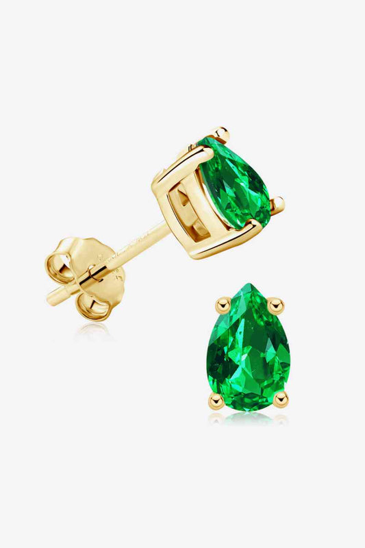 Lab-Grown Emerald Stud Earrings - Crazy Like a Daisy Boutique #