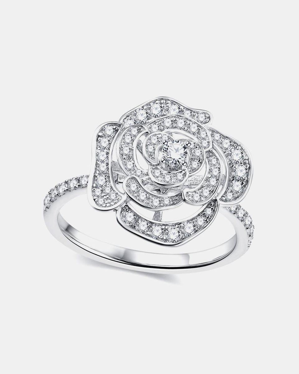 3.4 Carat Moissanite Flower Shape Ring - Crazy Like a Daisy Boutique