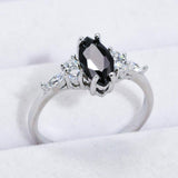 Black Agate Ring - 925 Sterling Silver - Crazy Like a Daisy Boutique #