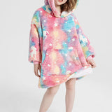 Luminous Pattern Oversize Long Sleeve Fuzzy Hoodie - Crazy Like a Daisy Boutique