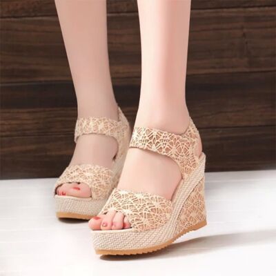 Lace Detail Open Toe High Heel Sandals - Crazy Like a Daisy Boutique #