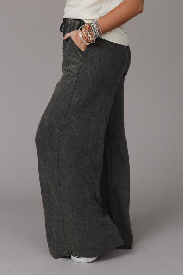 Wide Leg Pocketed Pants - Crazy Like a Daisy Boutique #