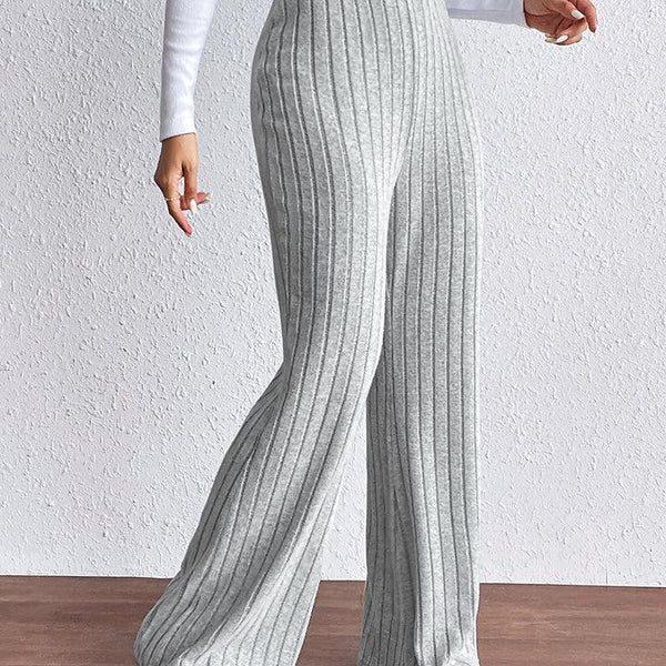 Ribbed Wide Leg Long Pants - Crazy Like a Daisy Boutique